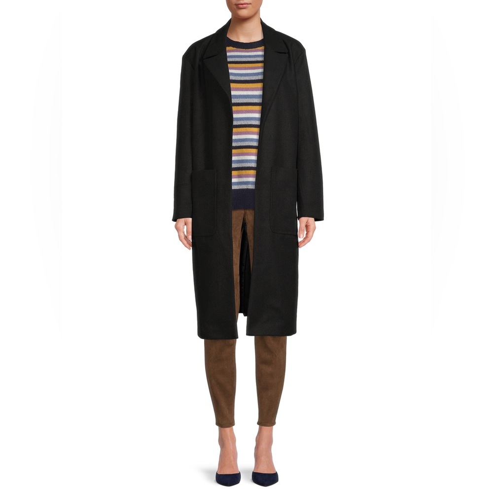 Jason Maxwell Women's A-line Faux Wool Duster Coat EUC